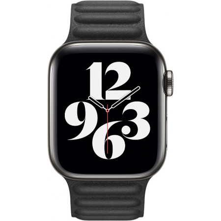 Кожаный браслет Apple Watch 40 мм, размер M/L, чёрный