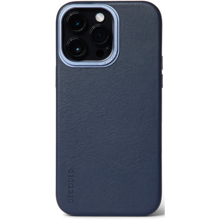 Чехол Decoded Back Cover для iPhone 14 Pro, кожа, темно-синий