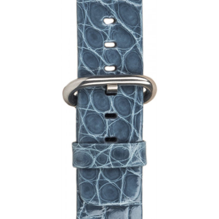 Ремешок Marcel Robert для Apple Watch 42/44 мм, аллигатор, сине-серый