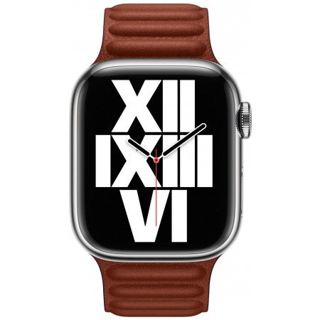 Браслет для Apple Watch 41 мм, S/M, кожа, коричневый
