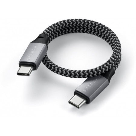 Кабель Satechi USB-C - USB-C, 25 см, серый космос