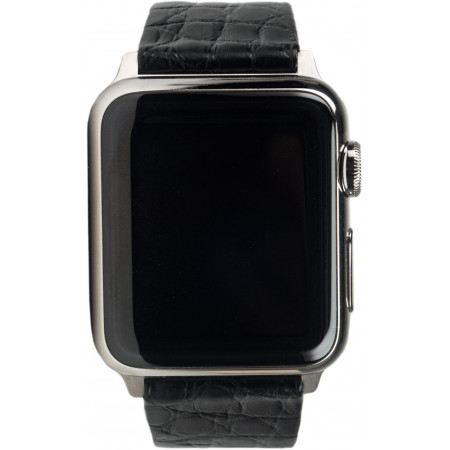 Ремешок Marcel Robert для Apple Watch 42/44 мм, аллигатор, черный