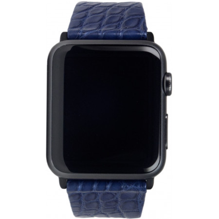 Ремешок Marcel Robert для Apple Watch 42/44 мм, аллигатор, синий