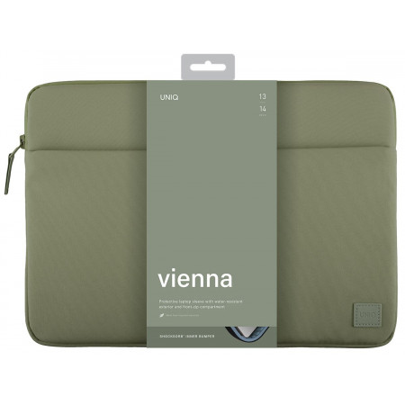 Сумка Uniq Vienna Sleeve для ноутбуков 14", нейлон, зеленый
