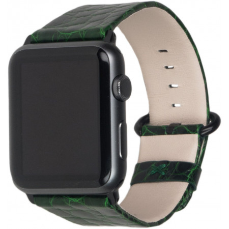 Ремешок Marcel Robert для Apple Watch 42/44 мм, аллигатор, зеленый