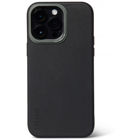 Чехол Decoded Leather Back Cover для iPhone 14 Pro Max, кожа, черный