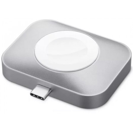 Беспроводное зарядное устройство Satechi USB-C Wireless Charging Dock для Apple Watch и AirPods, серый космос