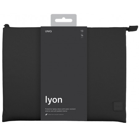 Сумка Uniq Lyon Sleeve для ноутбуков 16", нейлон, черный