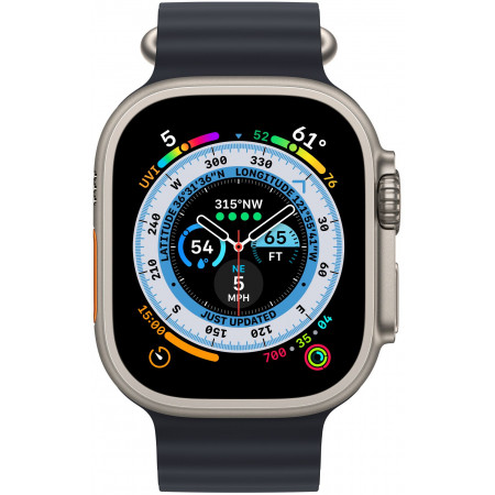 Спортивный ремешок для Apple Watch 49 мм, «полуночный черный»