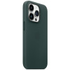 Чехол Apple MagSafe для iPhone 14 Pro, кожа, «зелёный лес»