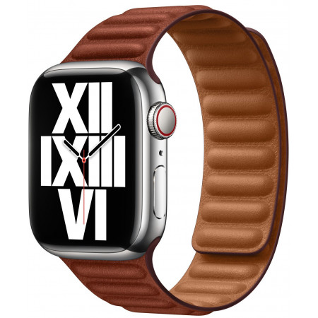 Браслет для Apple Watch 41 мм, S/M, кожа, коричневый