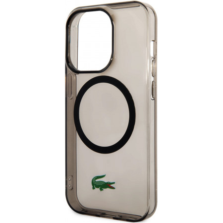 Чехол Lacoste Croc Logo Hard MagSafe для iPhone 14 Pro, черный