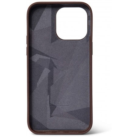 Чехол Decoded Leather Back Cover для iPhone 14 Pro Max, кожа, коричневый