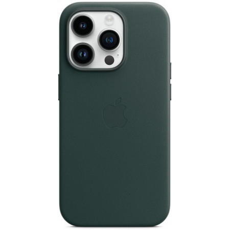 Чехол Apple MagSafe для iPhone 14 Pro, кожа, «зелёный лес»