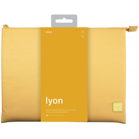Сумка Uniq Lyon Sleeve для ноутбуков 14", нейлон, желтый