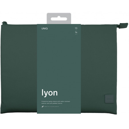 Сумка Uniq Lyon Sleeve для ноутбуков 14", нейлон, зеленый