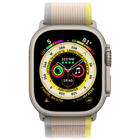 Спортивный браслет для Apple Watch 49 мм M/L, желто-бежевый