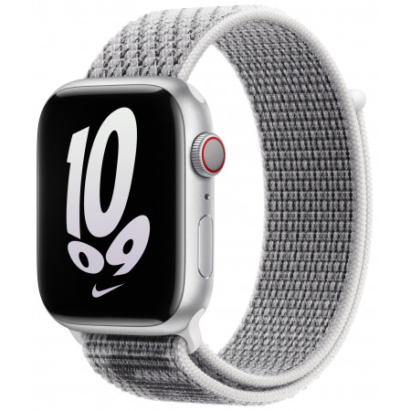 Ремешок для Apple Watch 45 мм Summit White/Black Nike Sport Loop, серый