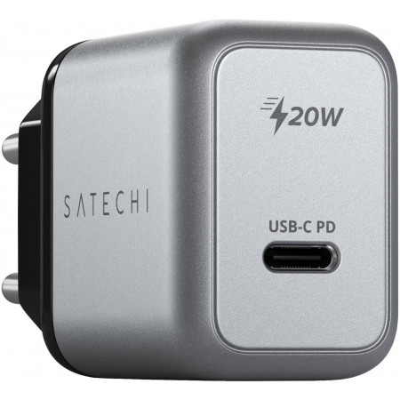 Сетевое зарядное устройство Satechi Wall Charger USB-C PD 20Вт, серый космос