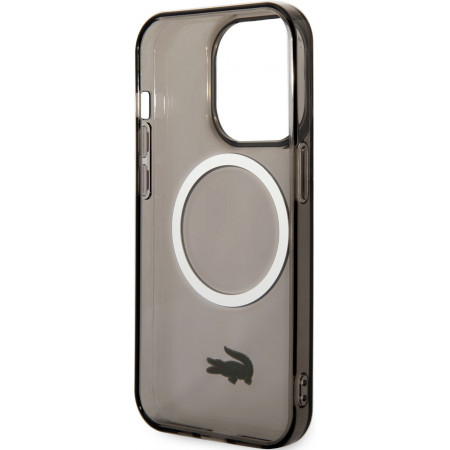 Чехол Lacoste Croc Logo Hard MagSafe для iPhone 14 Pro, черный