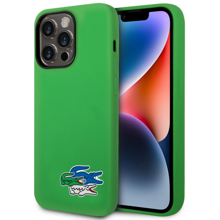 Чехол Lacoste Hard Logo для iPhone 14 Pro, зеленый