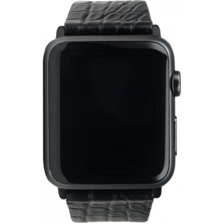 Ремешок Marcel Robert для Apple Watch 42/44 мм, аллигатор, черный