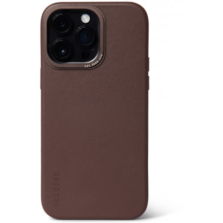 Чехол Decoded Leather Back Cover для iPhone 14 Pro, кожа, коричневый