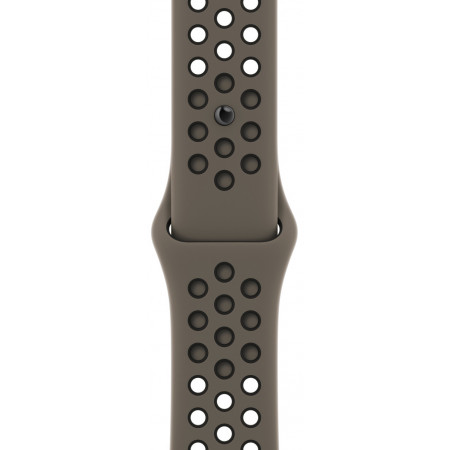Ремешок Apple Watch 41 мм Olive Grey/Black Nike Sport Band, оливковый