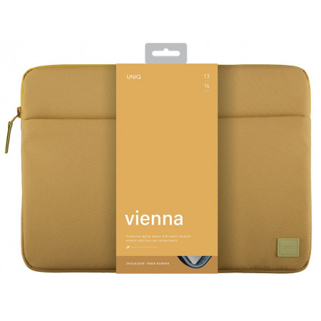 Сумка Uniq Vienna Sleeve для ноутбуков 14", нейлон, желтый