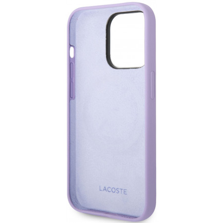 Чехол Lacoste Croc Logo Hard для iPhone 14 Pro, фиолетовый