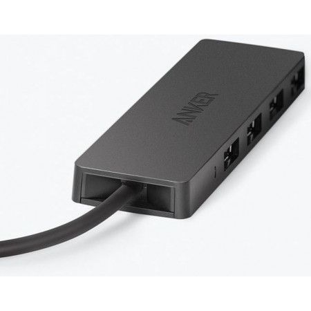 Адаптер Anker Ultra Slim 4 USB-A, черный