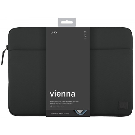 Сумка Uniq Vienna Sleeve для ноутбуков 16", нейлон, черный