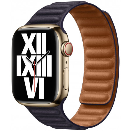 Браслет для Apple Watch 41 мм, S/M, кожа, тёмно-синий
