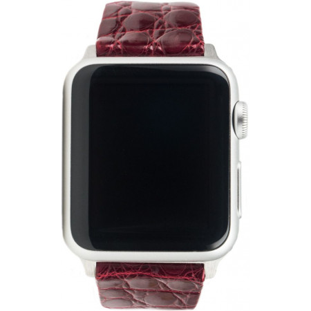 Ремешок Marcel Robert для Apple Watch 42/44 мм, аллигатор, вишневый