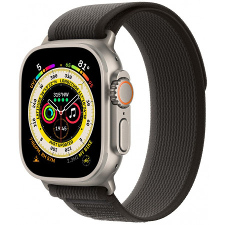 Спортивный браслет для Apple Watch 49 мм M/L, черно-серый